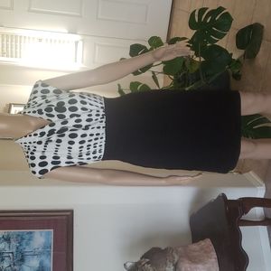 Alfani 2 spotted flowy rayon surplice upper fitted skirt